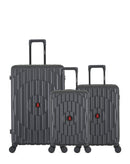 3-Piece Hard-Shell Suitcase Set ODEON - Large, Cabin and XS Cabin