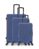 WAGRAM - 3-piece hard-shell suitcase set - Large suitcase, Medium suitcase and Cabin S - BLUESTAR