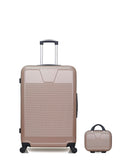 WAVE PARIS - 2-Piece Luggage Set - Large Suitcase and Vanity Case SELENGA