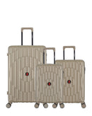 3-Piece Hard-Shell Suitcase Set ODEON - Large, Cabin and XS Cabin