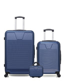WAVE PARIS - 3-Piece Luggage Set - Large Suitcase, Cabin S and Vanity Case SELENGA