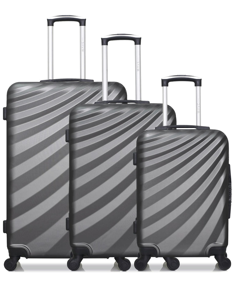 3 Luggage Set Large 75cm Medium 65cm Cabin 55cm Danube