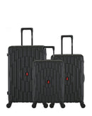 3-Piece Hard-Shell Suitcase Set ODEON - Large, Medium and Cabin
