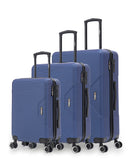 WAGRAM - 3-piece hard-shell suitcase set - Large suitcase, Medium suitcase and Cabin S - BLUESTAR