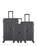 3-Piece Hard-Shell Suitcase Set ODEON - Large, Medium and Cabin
