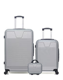 WAVE PARIS - 3-Piece Luggage Set - Large Suitcase, Cabin S and Vanity Case SELENGA