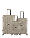 3-Piece Hard-Shell Suitcase Set ODEON - Large, Medium and XS Cabin