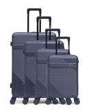 WOHLEN-O - 4-piece hard-shell suitcase set - Large suitcase, Medium suitcase, Cabin S and Cabin XS - SWISS KOPPER