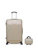 WAVE PARIS - 2-Piece Luggage Set - Large Suitcase and Vanity Case SELENGA