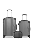 LPB LUGGAGE HAMBOURG - 3-piece luggage set in ABS (medium suitcase, cabin S and vanity case)