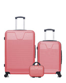 WAVE PARIS - 3-Piece Luggage Set - Large Suitcase, Cabin S and Vanity Case SELENGA
