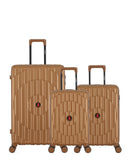 3-Piece Hard-Shell Suitcase Set ODEON - Large, Cabin and XS Cabin