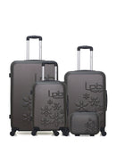 LPB LUGGAGE ELEONOR - 4-piece luggage set in ABS (large suitcase, medium suitcase, cabin S and vanity case)