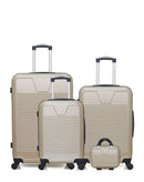 SELENGA - 4-piece hard-shell luggage set - Large suitcase, Medium suitcase, Cabin S and Vanity case - WAVE PARIS