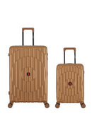 2-Piece Hard-Shell Suitcase Set ODEON - Large and XS Cabin