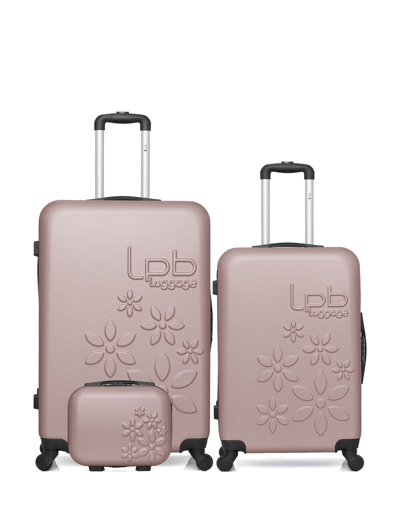 3 Luggages Bundle Large 75cm, Medium 65cm and Vanity Case ELEONOR