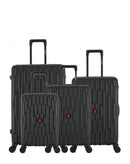 4-Piece Hard-Shell Suitcase Set ODEON - Large, Medium, Cabin and XS Cabin
