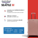 SEATTLE - 3-piece hard-shell suitcase set - Medium suitcase, Cabin S and Cabin XS - AMERICAN TRAVEL