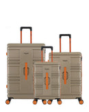 3-Piece Hard-Shell Suitcase Set EVERGLADES - Large, Medium and XS Cabin