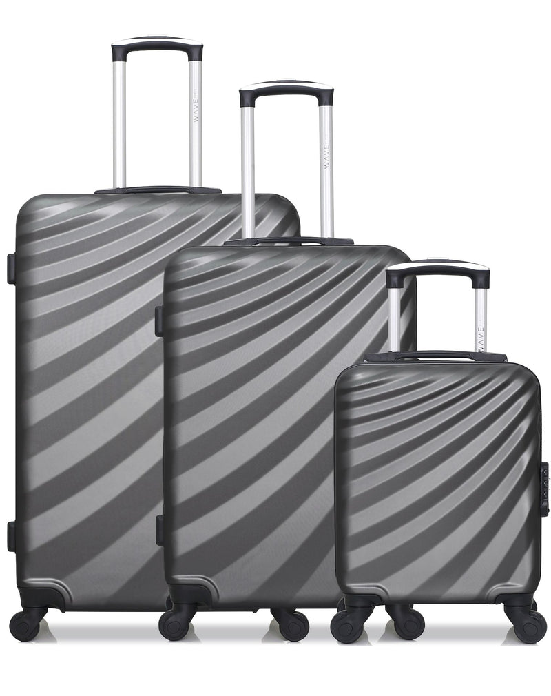 3 Luggage Bundle Large 75cm Medium 65cm Cabin 45cm Danube