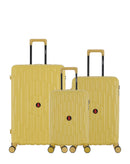 3-Piece Hard-Shell Suitcase Set ODEON - Large, Medium and XS Cabin