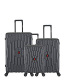 3-Piece Hard-Shell Suitcase Set ODEON - Large, Medium and XS Cabin