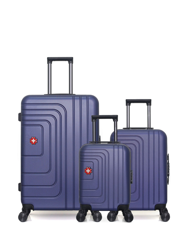SWISS KOPPER - LOT DE 3 - Valises grand format, cabine et cabine XXS RUTI