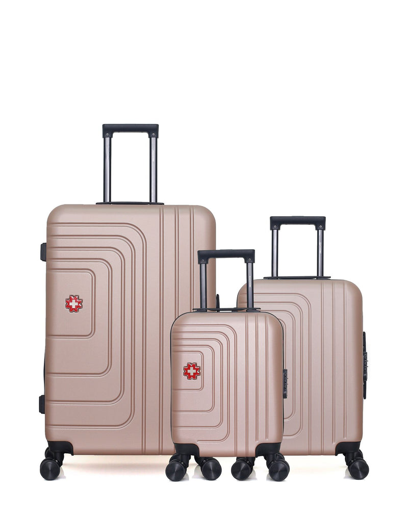 SWISS KOPPER - LOT DE 3 - Valises grand format, cabine et cabine XXS RUTI