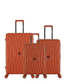 3-Piece Hard-Shell Suitcase Set ODEON - Large, Medium and Cabin