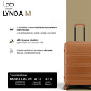 LYNDA - 3-piece hard-shell suitcase set - Medium suitcase, Cabin S and Cabin XS - LPB LUGGAGE