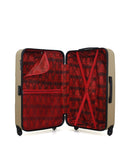 Set of 2 large suitcases and MIAMI weekend suitcase