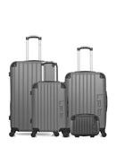 LPB LUGGAGE HAMBOURG - 4-piece luggage set in ABS (large suitcase, medium suitcase, cabin S and vanity case)