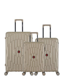 3-Piece Hard-Shell Suitcase Set ODEON - Large, Medium and Cabin