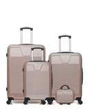 SELENGA - 4-piece hard-shell luggage set - Large suitcase, Medium suitcase, Cabin S and Vanity case - WAVE PARIS