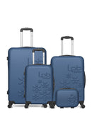 LPB LUGGAGE ELEONOR - 4-piece luggage set in ABS (large suitcase, medium suitcase, cabin S and vanity case)