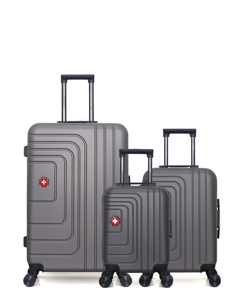 SWISS KOPPER - LOT DE 3 - Valises grand format, cabine et cabine XXS RUTI