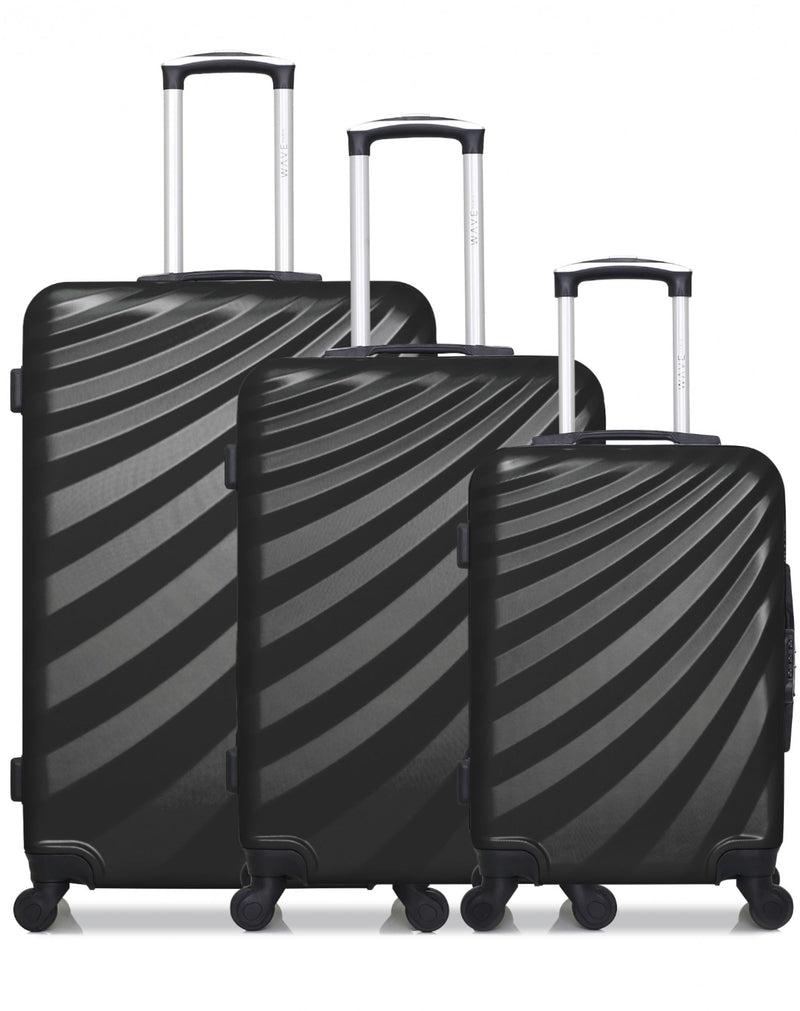 3 Luggage Set Large 75cm Medium 65cm Cabin 55cm Danube