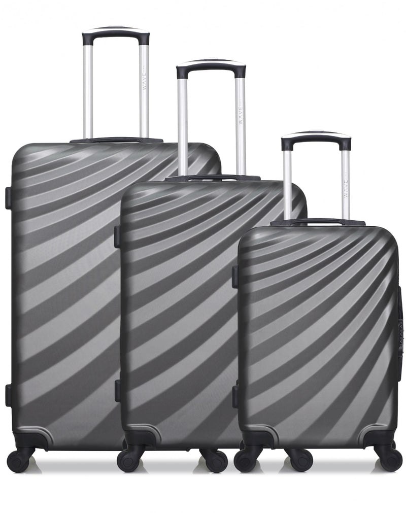 3 Luggage Set Large 75cm Medium 65cm Cabin 55cm Danube