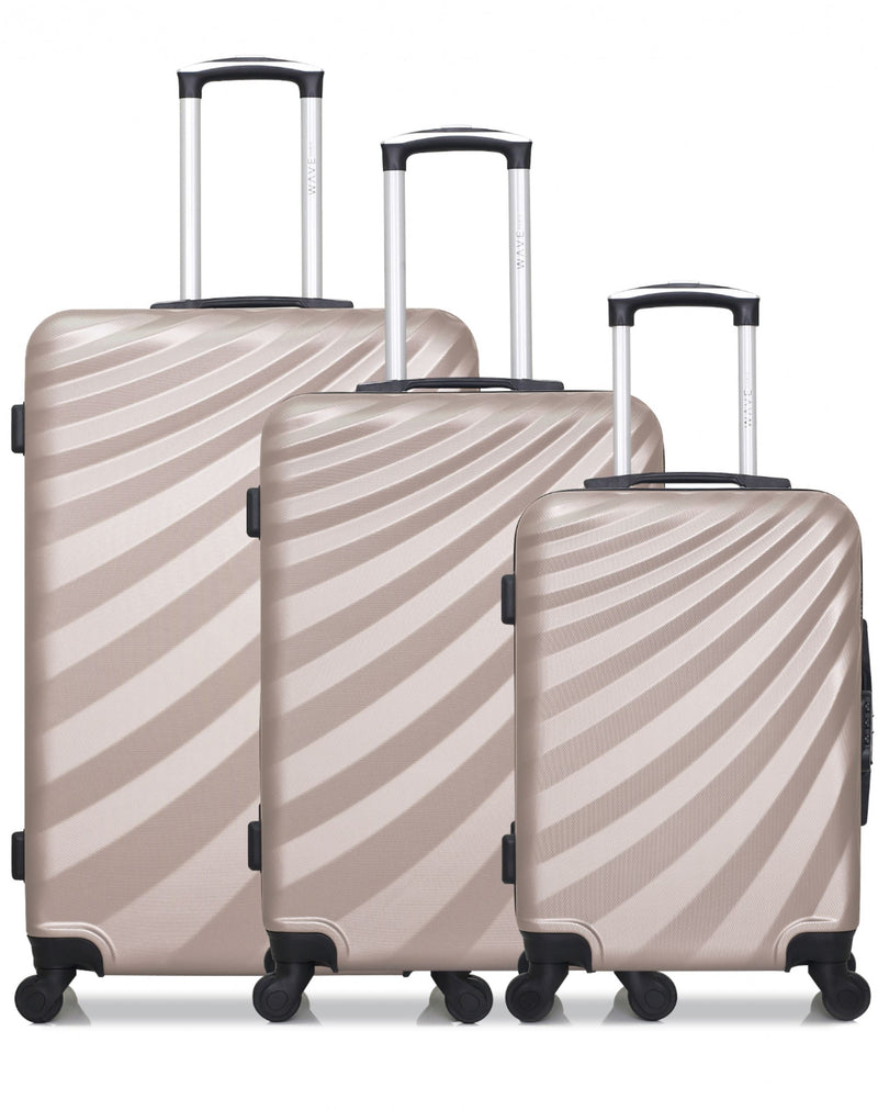 3 Luggage Set Large 75cm Medium 65cm Cabin 55cm Danube