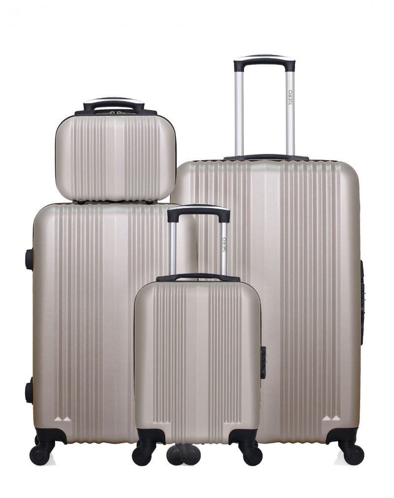 4 Luggage Bundle Large 75cm Medium 65cm Cabin 45cm Vanity Lipari